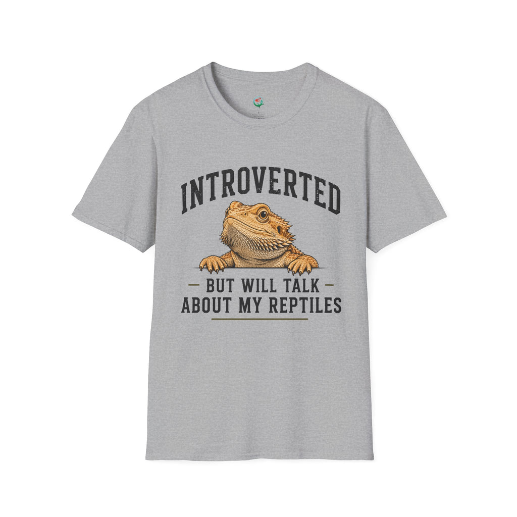 Introverted But Will Talk About My Reptiles Bearded Dragon Graphic T-Shirt