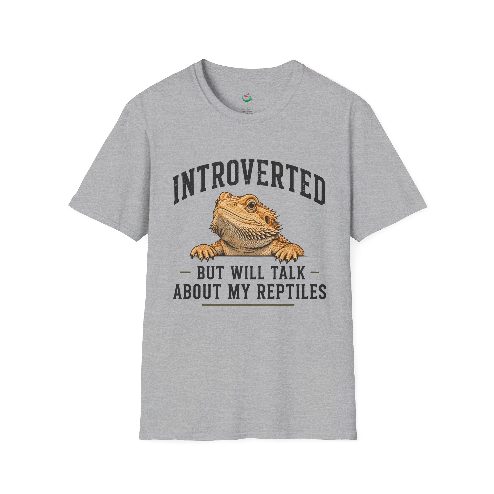 Introverted But Will Talk About My Reptiles Bearded Dragon Graphic T-Shirt