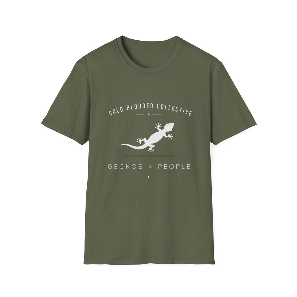 Gecko Over People Graphic T-Shirt — "Cold Blooded Collective" GeckoTee
