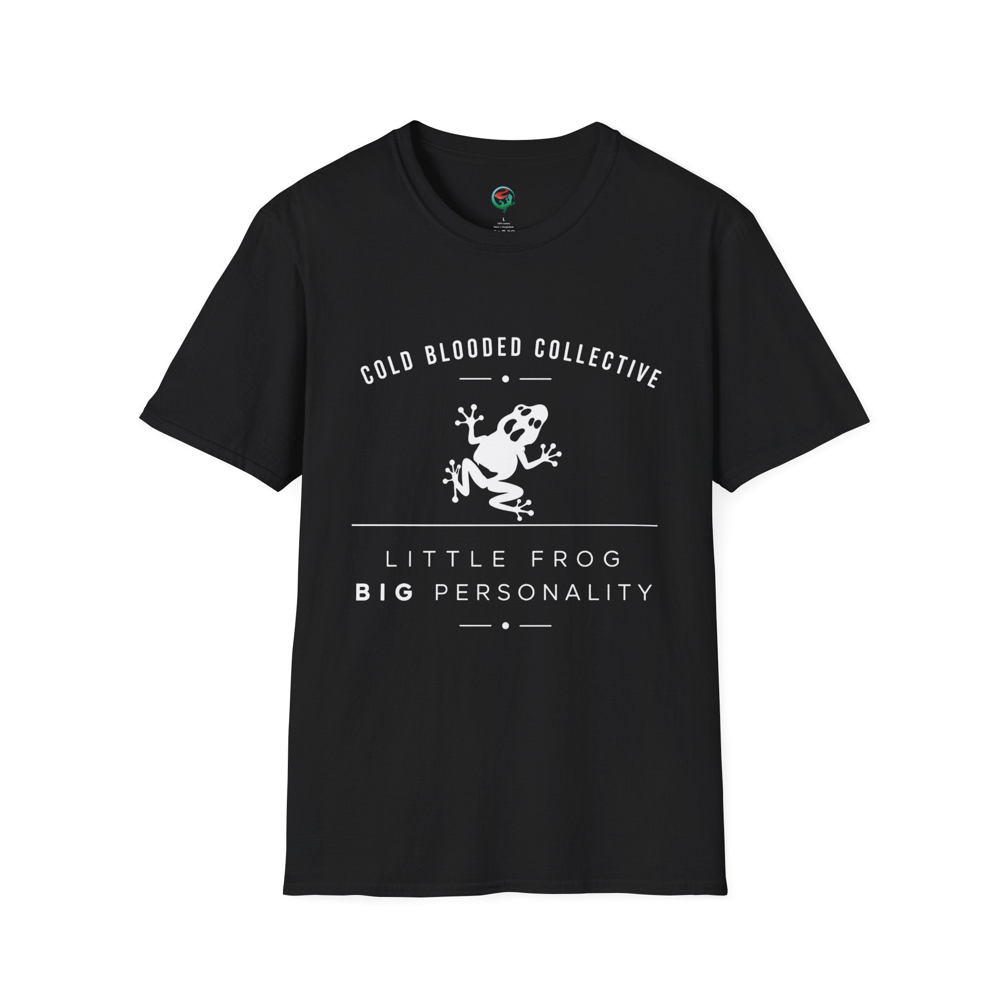 Cold Blooded Collective Frog T-Shirt — 'Little Frog Big Personality' Graphic Tee