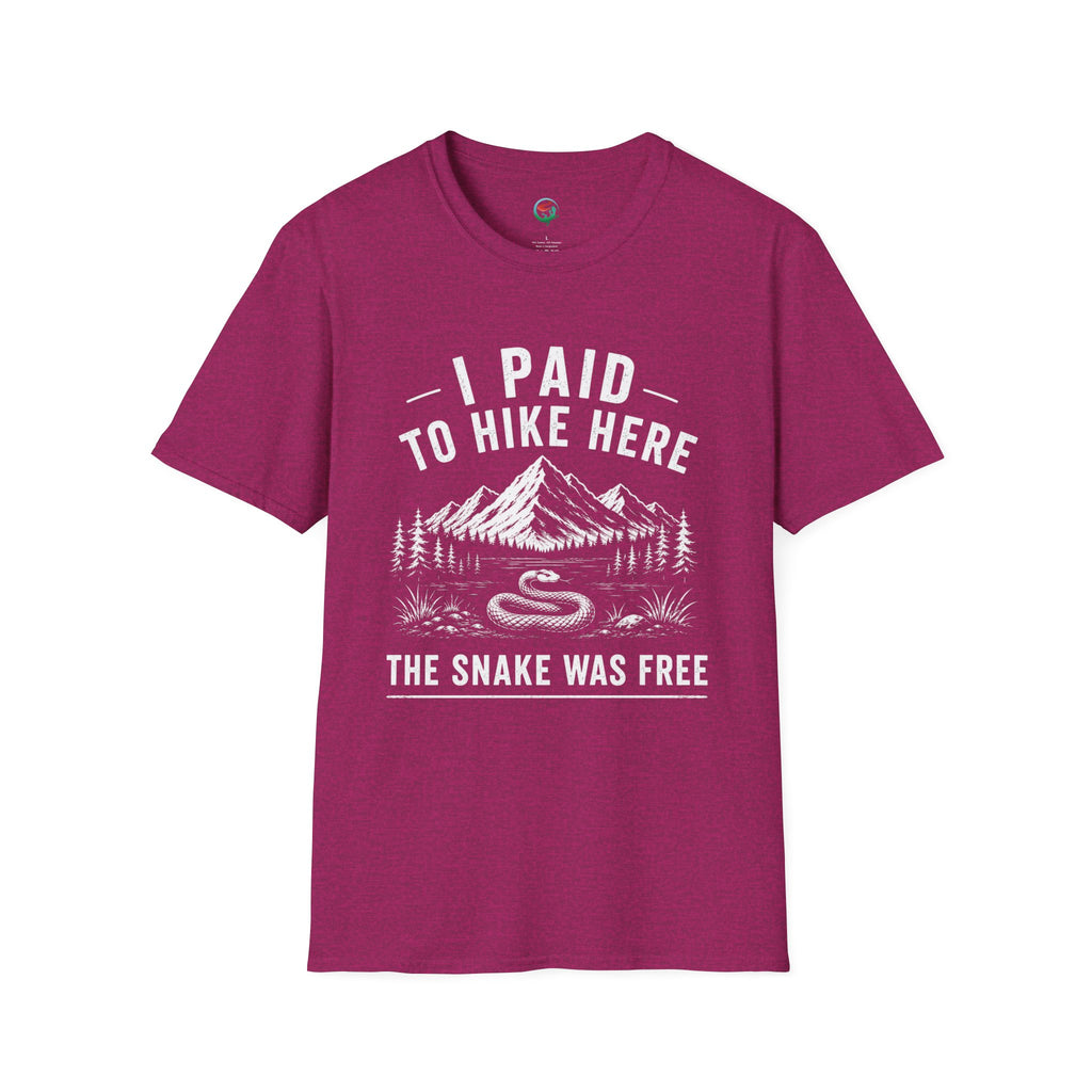 I Paid to Hike Here. The Snake Was Free. Shirt | Funny Snake Hiking Tee