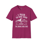 I Paid to Hike Here. The Snake Was Free. Shirt | Funny Snake Hiking Tee
