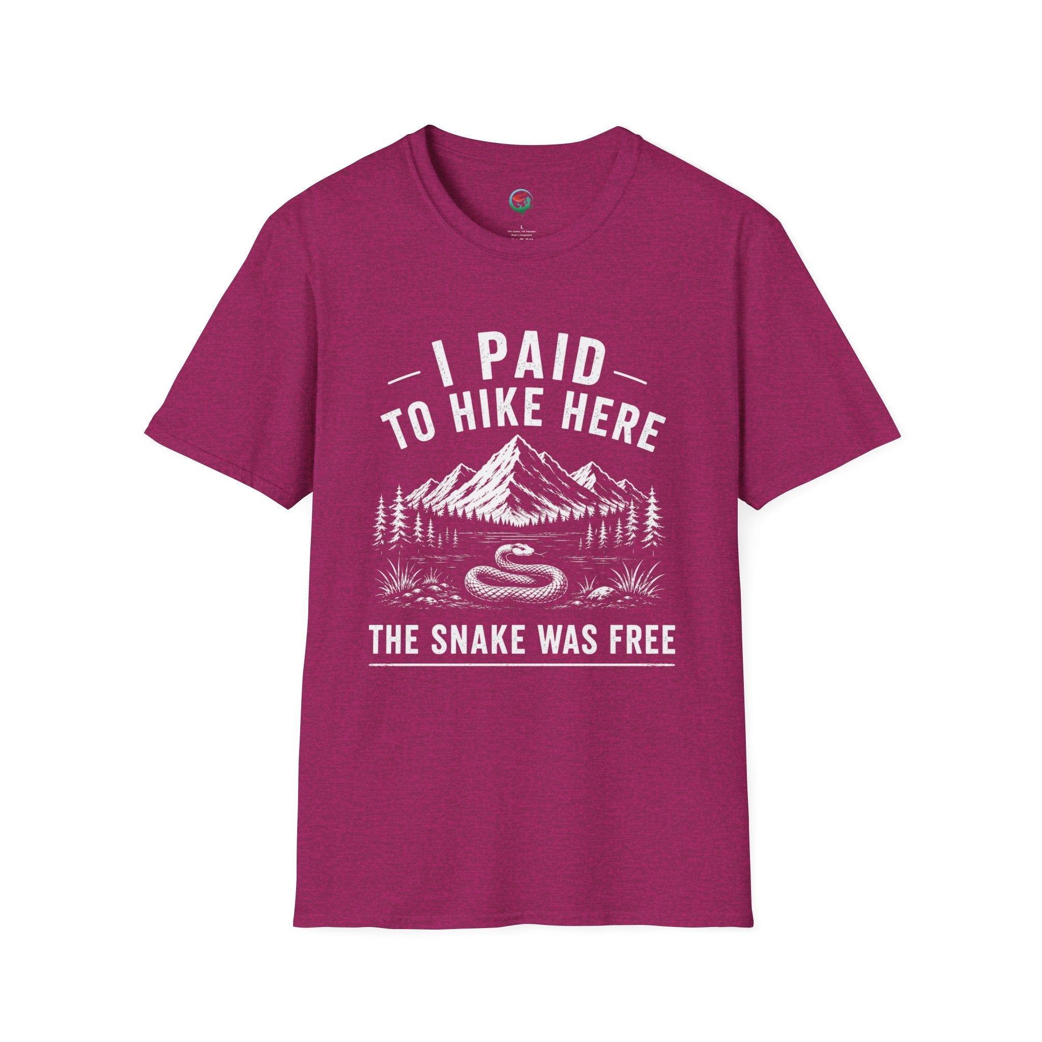 I Paid to Hike Here. The Snake Was Free. Shirt | Funny Snake Hiking Tee