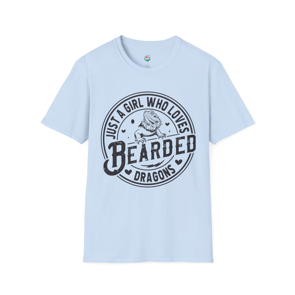 Bearded Dragon T-Shirt — "Just a Girl Who Loves Bearded Dragons" Casual Tee
