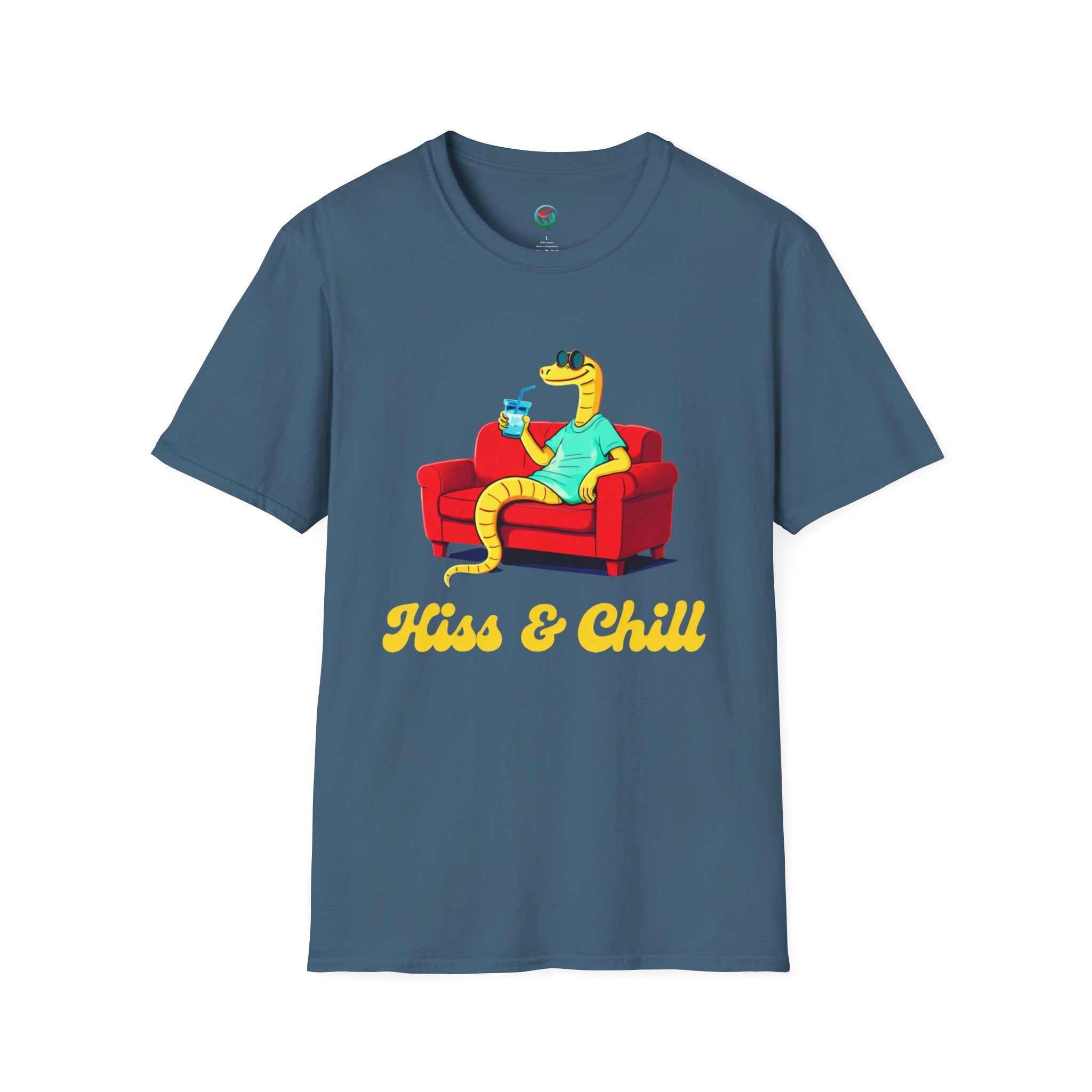 T-Shirt — 'Kiss & Chill' Relaxed Snake Graphic Tee