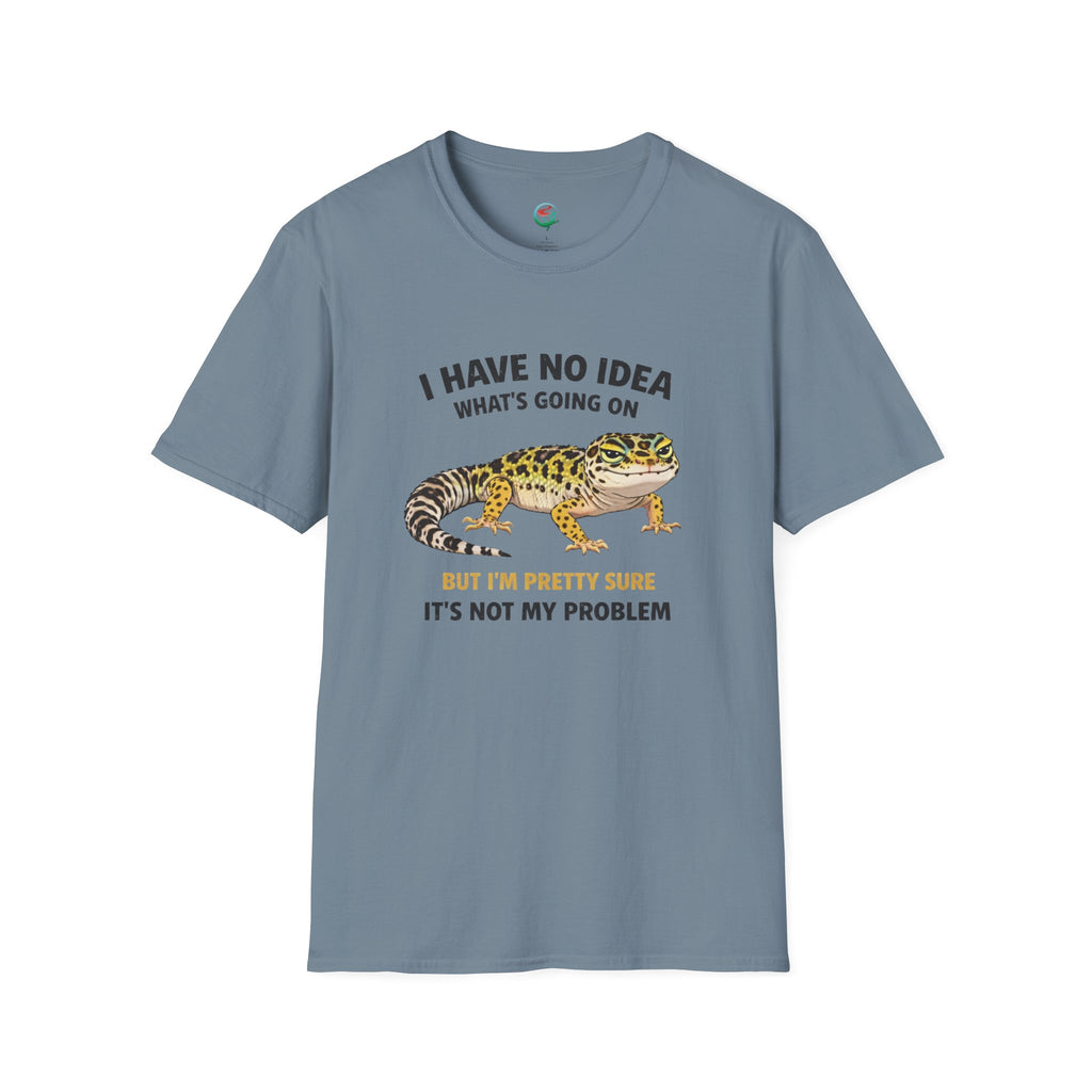 Leopard Gecko Graphic Tee — "I Have No Idea What's Going On" Funny Lizard T-Shirt