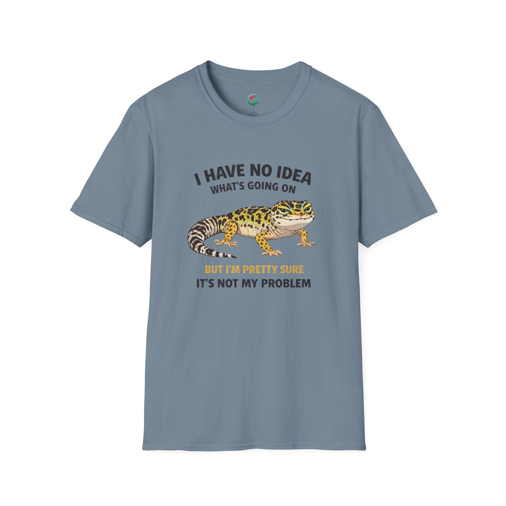 Leopard Gecko Graphic Tee — "I Have No Idea What's Going On" Funny Lizard T-Shirt