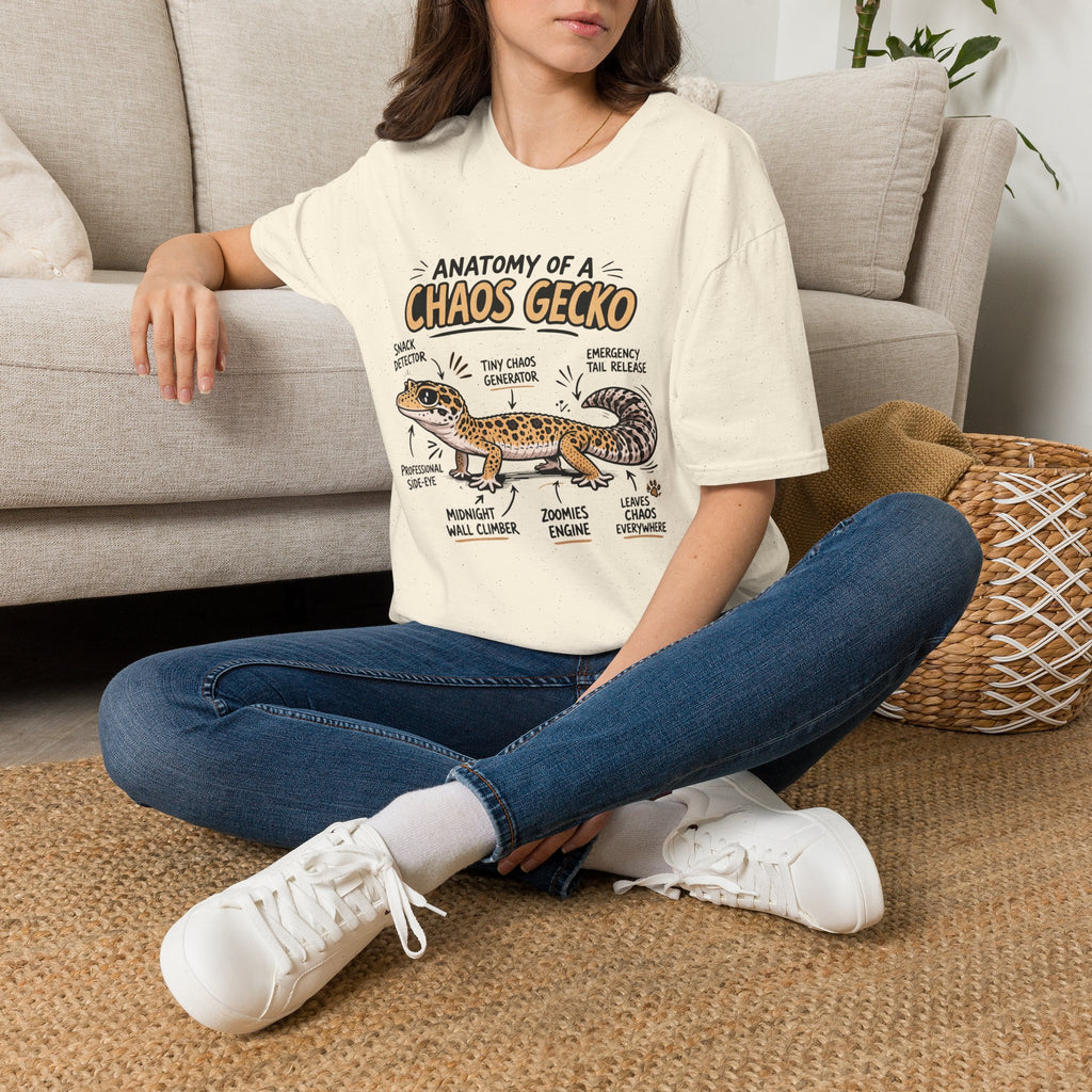Chaos Gecko Anatomy T-Shirt — Funny Leopard Gecko Pet Owner Tee