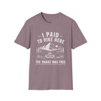 I Paid to Hike Here. The Snake Was Free. Shirt | Funny Snake Hiking Tee
