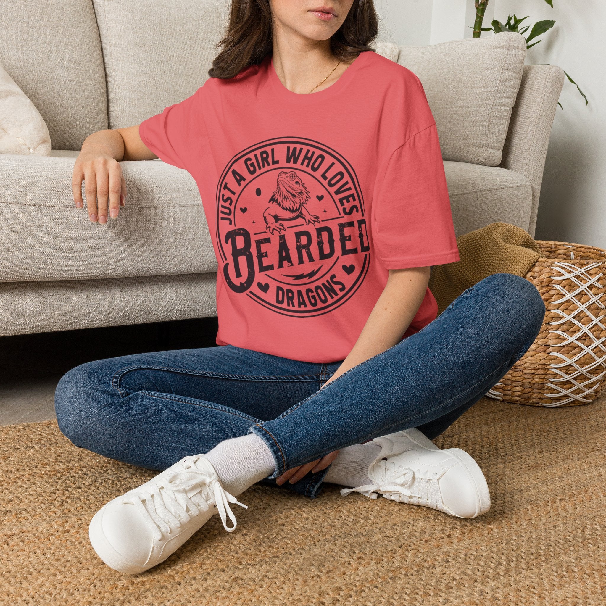 Bearded Dragon T-Shirt — "Just a Girl Who Loves Bearded Dragons" Casual Tee