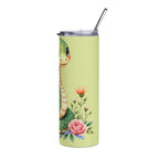 Cute Snake Floral 20oz Stainless Tumbler