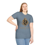 Serpente Crest T-Shirt — Gold Snake Shield Graphic