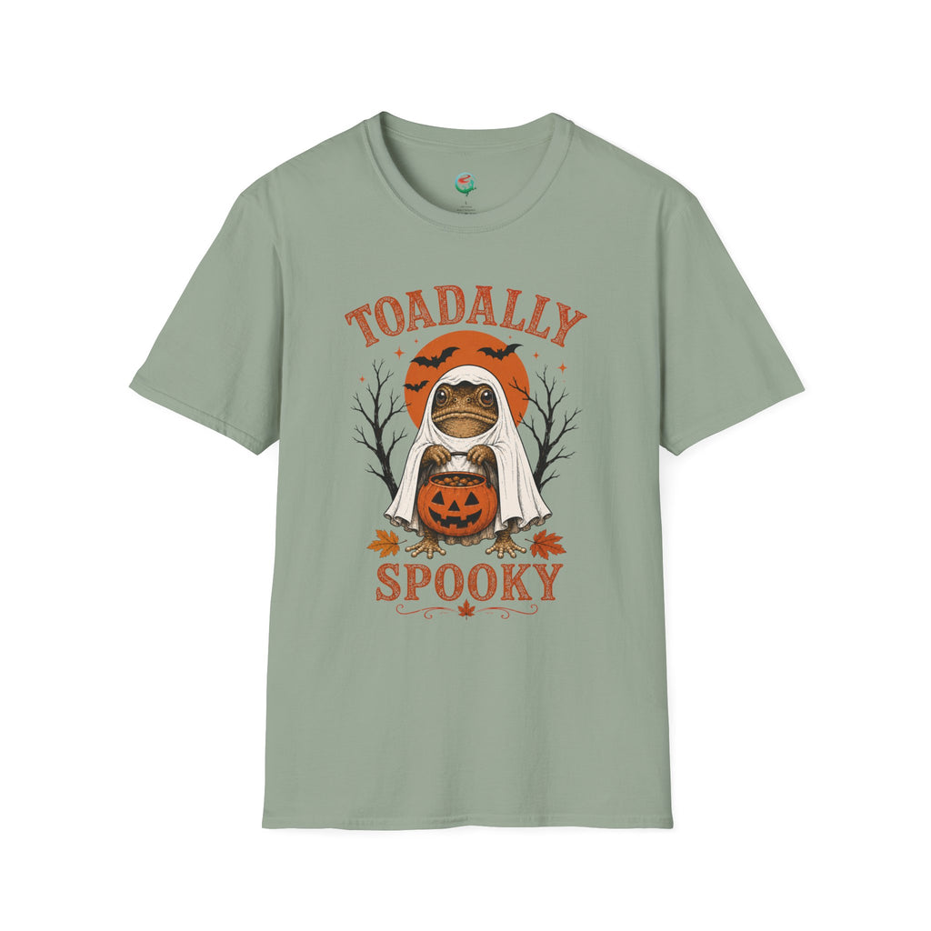 Toadally Spooky Shirt | Funny Halloween Toad Ghost Graphic Tee