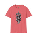 Snake and Dagger T-Shirt — Black Tattoo-Style Serpent Graphic Shirt