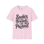 Snakes Are Friends T-Shirt — 'Snakes are Friends, Not Phobias' Graphic Tee for Snake Lovers