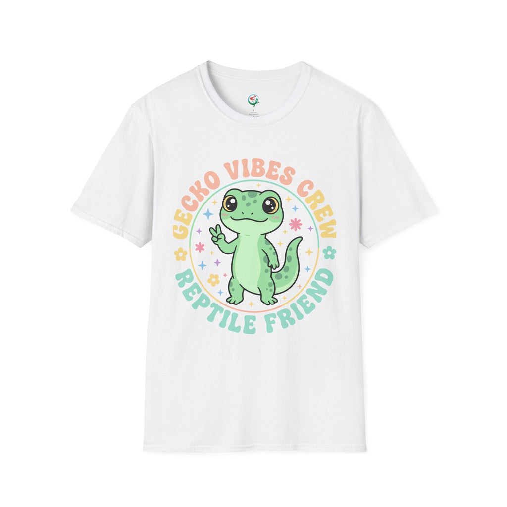 Gecko Vibes Crew T-Shirt — Cute Reptile Friend Graphic Tee