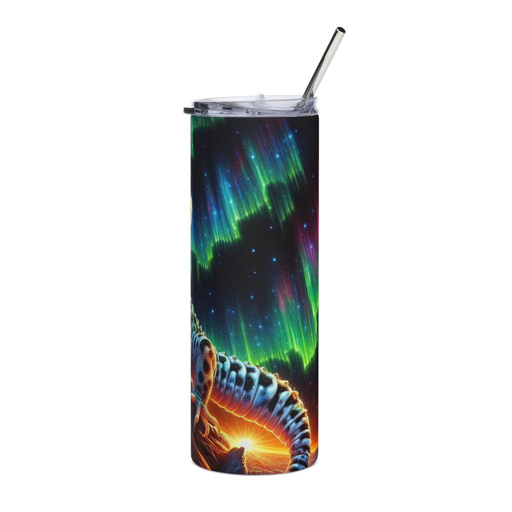 20oz Gecko Tumbler — Neon Leopard Gecko Stainless Steel Travel Cup