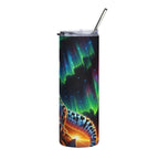 20oz Gecko Tumbler — Neon Leopard Gecko Stainless Steel Travel Cup
