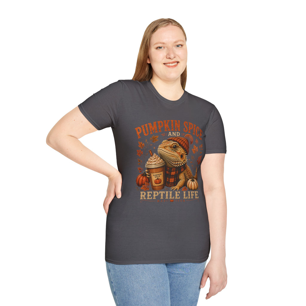 Pumpkin Spice and Reptile Life Shirt | Cute Bearded Dragon Fall Tee