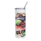 Gecko Mom 20oz Stainless Steel Tumbler — Colorful Reptile Lover Travel Cup