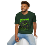 Venom Mode Graphic T-Shirt — Neon Green Snake Illustration