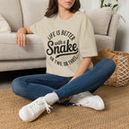Snake Lover T-Shirt — "Life Is Better With a Snake" Graphic Tee