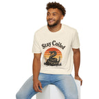 Stay Coiled Snake T-Shirt — Retro Vintage Sunset Graphic Tee