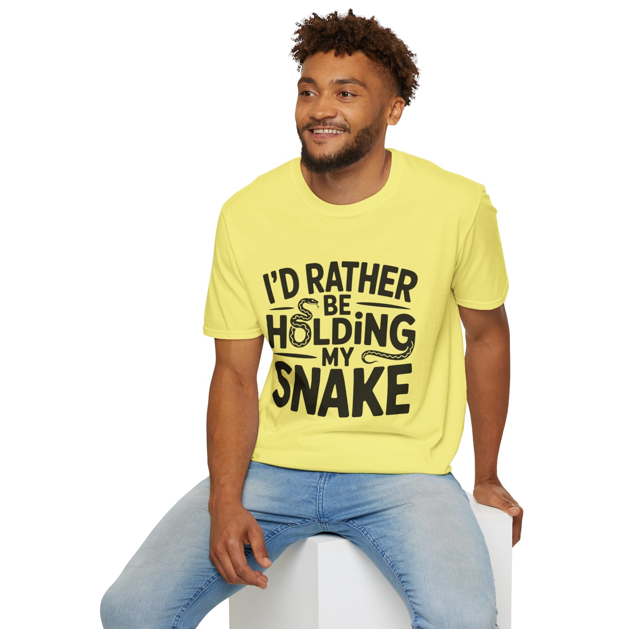 Snake Lover T-Shirt — "I'd Rather Be Holding My Snake" Graphic Tee