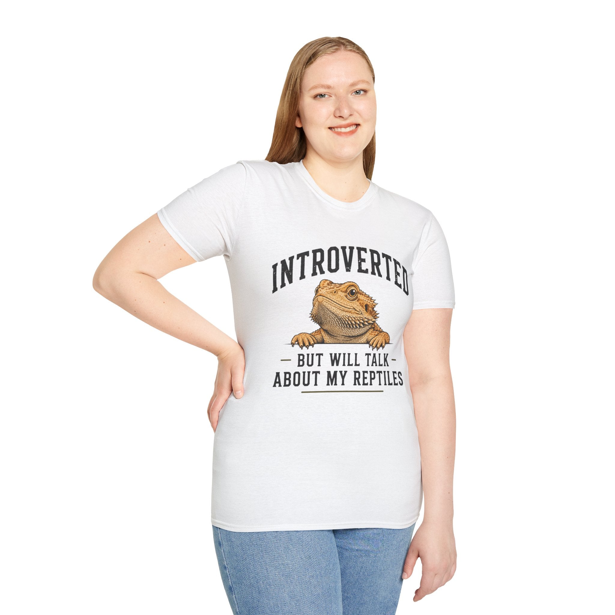 Introverted But Will Talk About My Reptiles Bearded Dragon Graphic T-Shirt