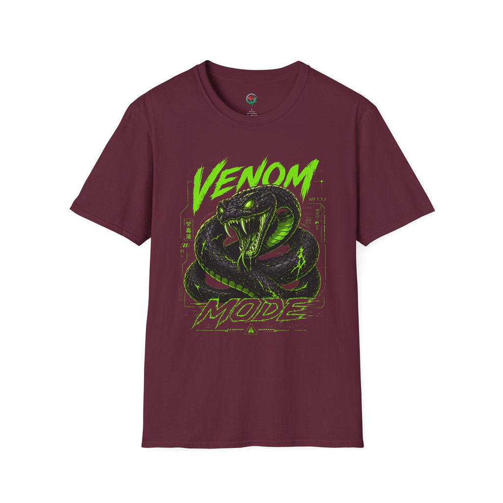 Venom Mode Graphic T-Shirt — Neon Green Snake Illustration