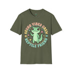 Gecko Vibes Crew T-Shirt — Cute Reptile Friend Graphic Tee