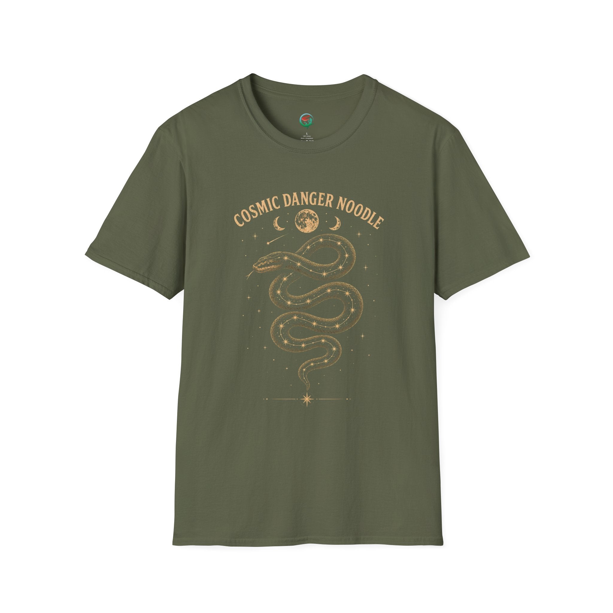 Cosmic Danger Noodle T-Shirt — Vintage Celestial Snake Tee