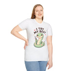 T-Shirt — Cute 'I Try My Best' Snake Graphic Tee