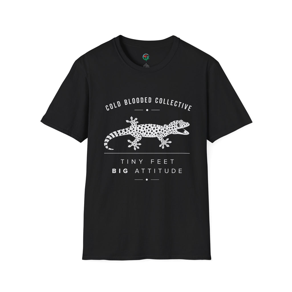 Tokay Gecko T-Shirt — "Cold Blooded Collective: Tiny Feet, Big Attitude"
