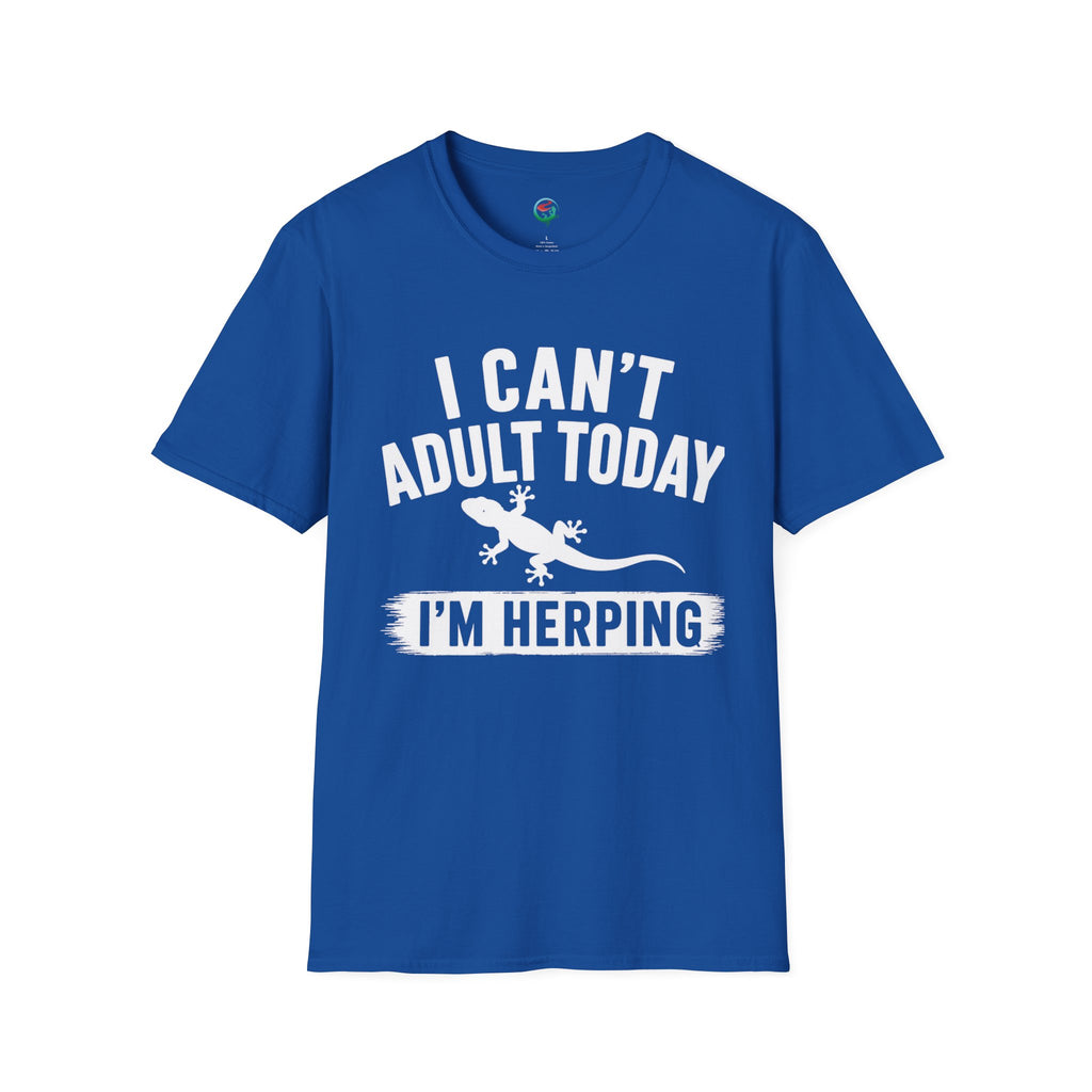 I Can't Adult Today I'm Herping Gecko Shirt | Funny Reptile Tee