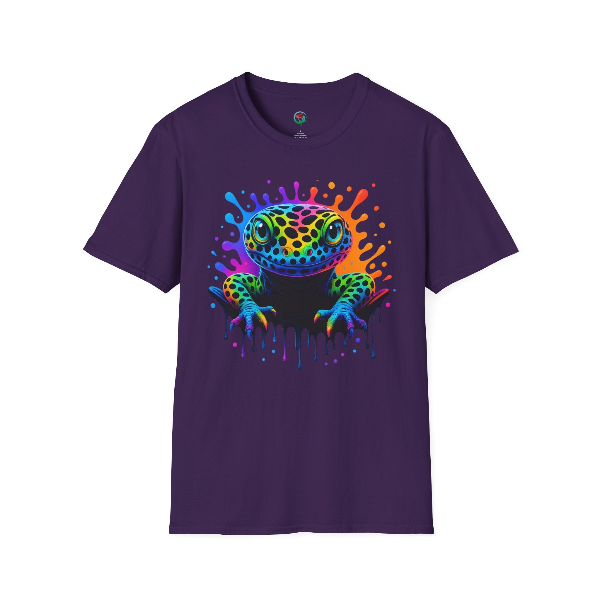 Rainbow Leopard Gecko T-Shirt | Color Splash Gecko Art Tee