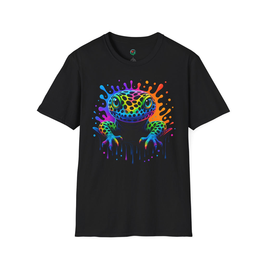 Rainbow Leopard Gecko T-Shirt | Color Splash Gecko Art Tee