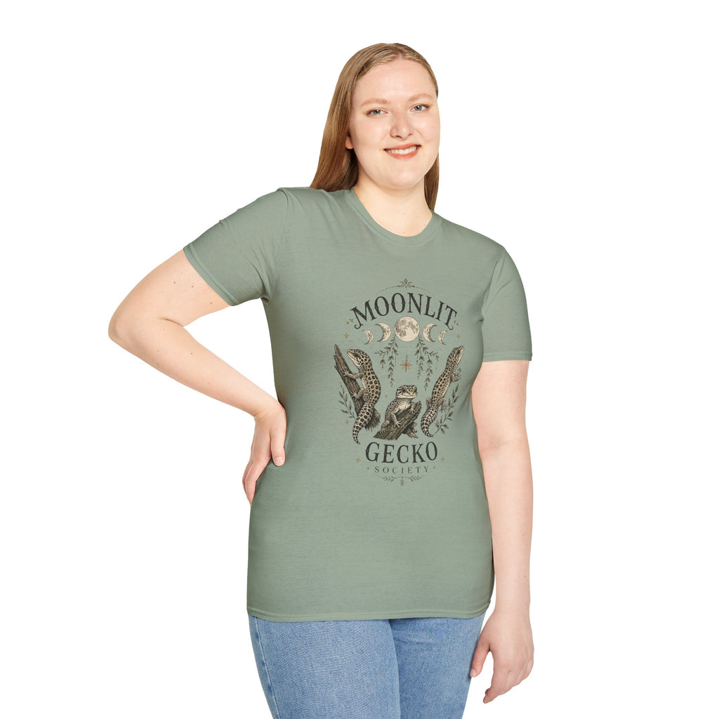 Moonlit Gecko T-Shirt — Celestial Gecko Graphic Tee