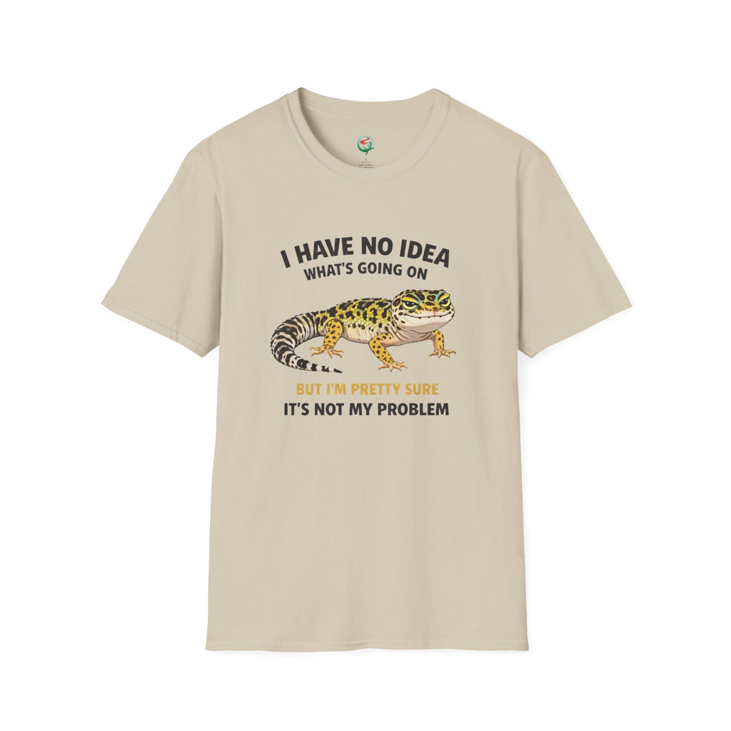 Leopard Gecko Graphic Tee — "I Have No Idea What's Going On" Funny Lizard T-Shirt