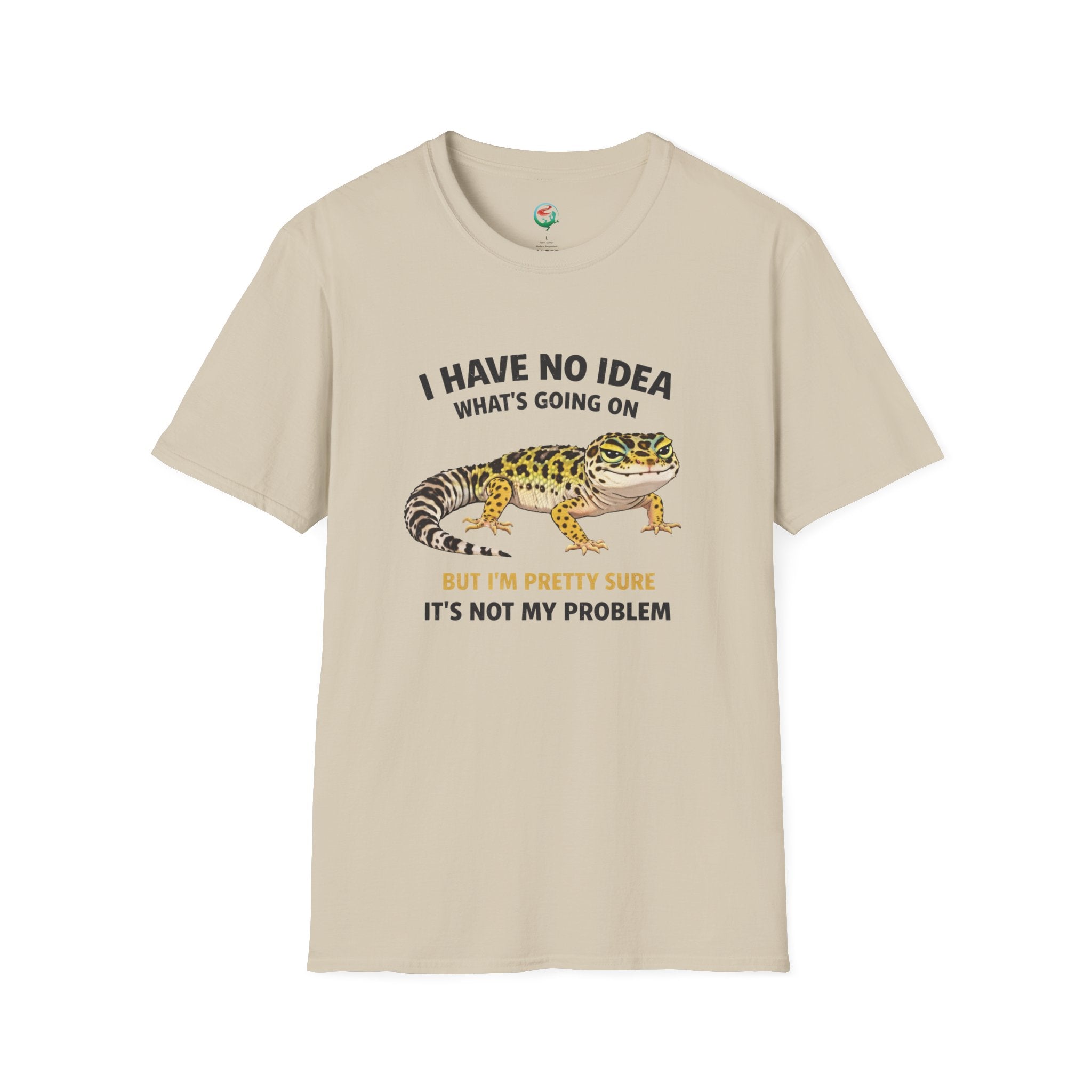 Leopard Gecko Graphic Tee — "I Have No Idea What's Going On" Funny Lizard T-Shirt