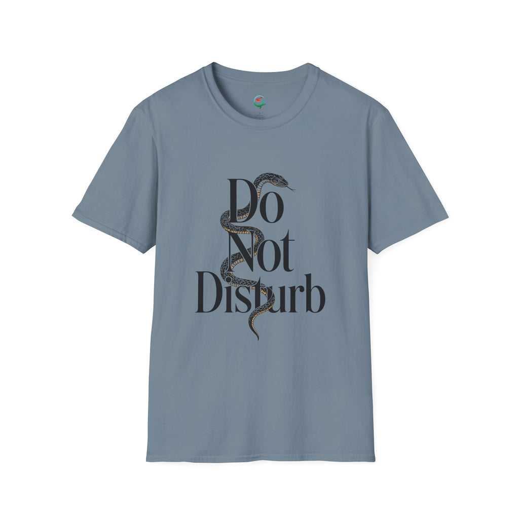Do Not Disturb Snake T-Shirt — Graphic Relaxed Fit Tee with Serpent Art