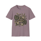 Botanical Snake Graphic T-Shirt | Vintage Floral Reptile Tee