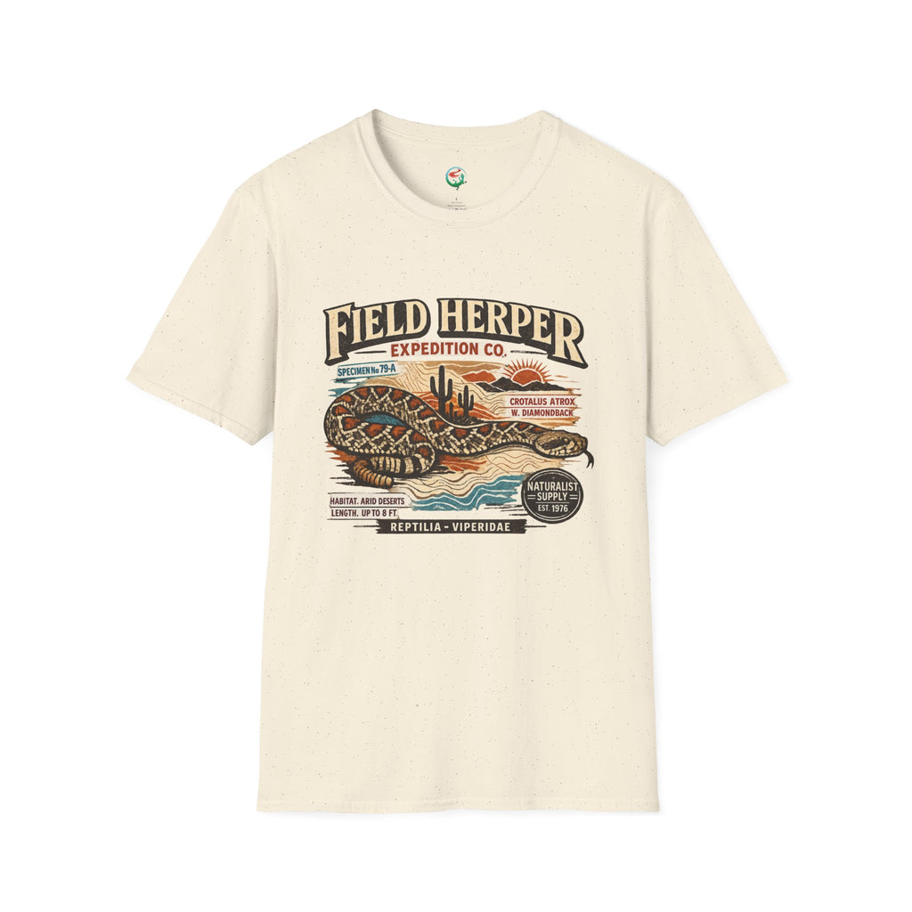 Field Herper Expedition T-Shirt — Vintage Rattlesnake Field Herping Graphic