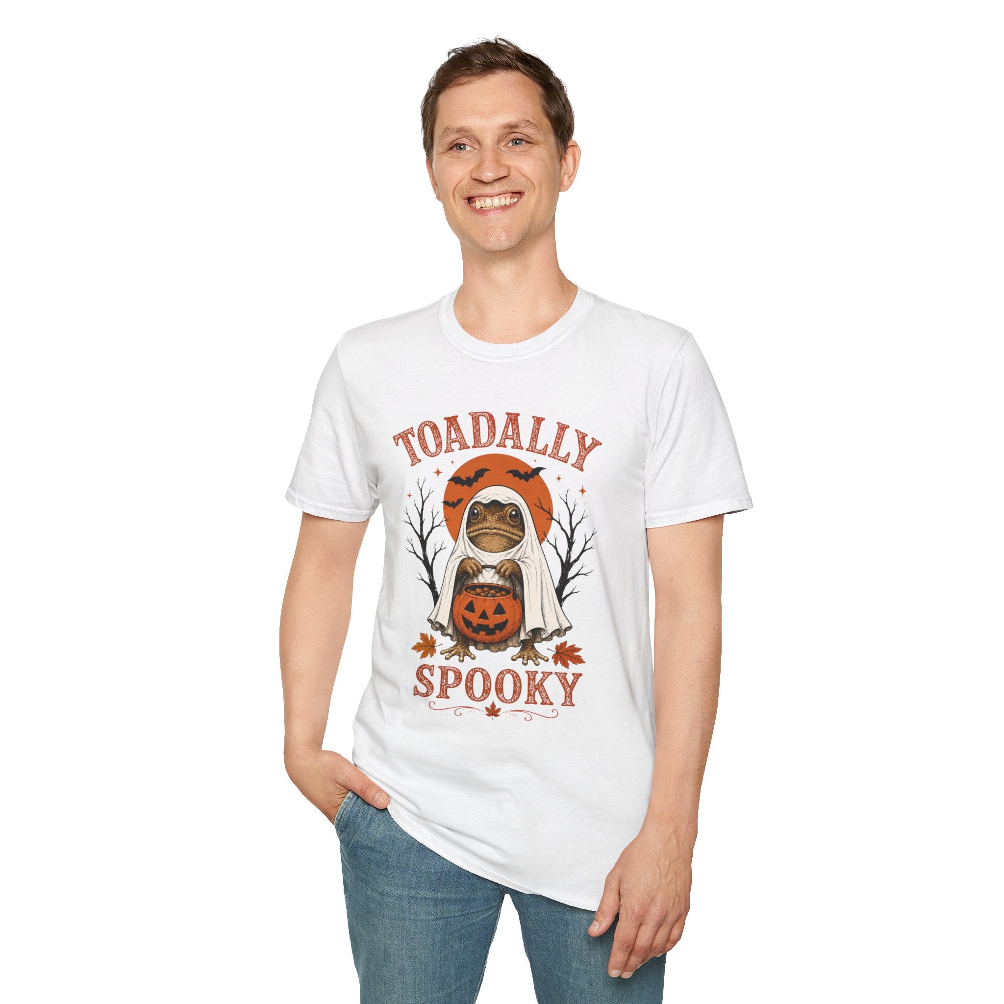 Toadally Spooky Shirt | Funny Halloween Toad Ghost Graphic Tee