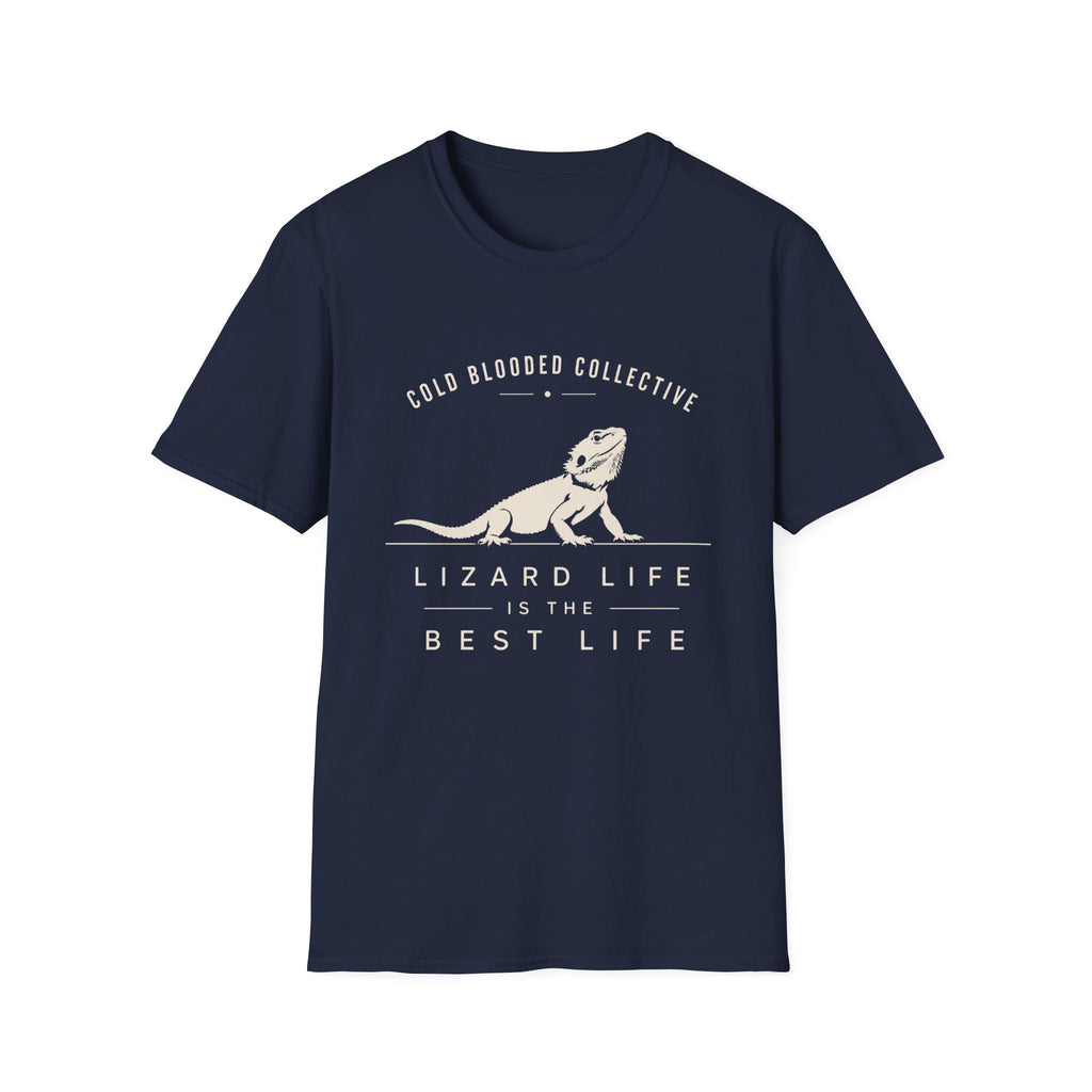 Lizard Life Tee — "Cold Blooded Collective" Bearded Dragon Graphic T-Shirt