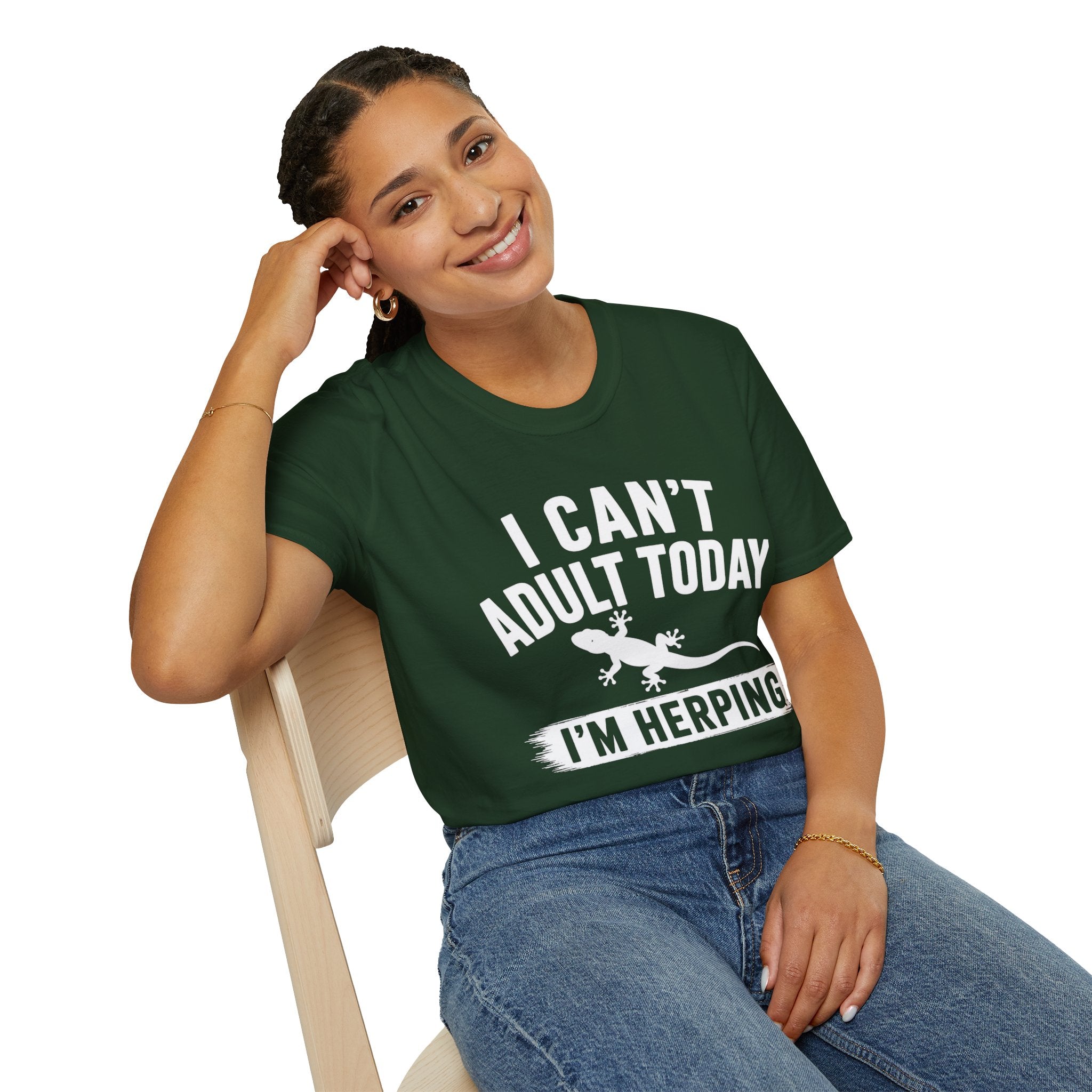 I Can't Adult Today I'm Herping Gecko Shirt | Funny Reptile Tee