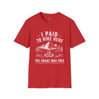I Paid to Hike Here. The Snake Was Free. Shirt | Funny Snake Hiking Tee