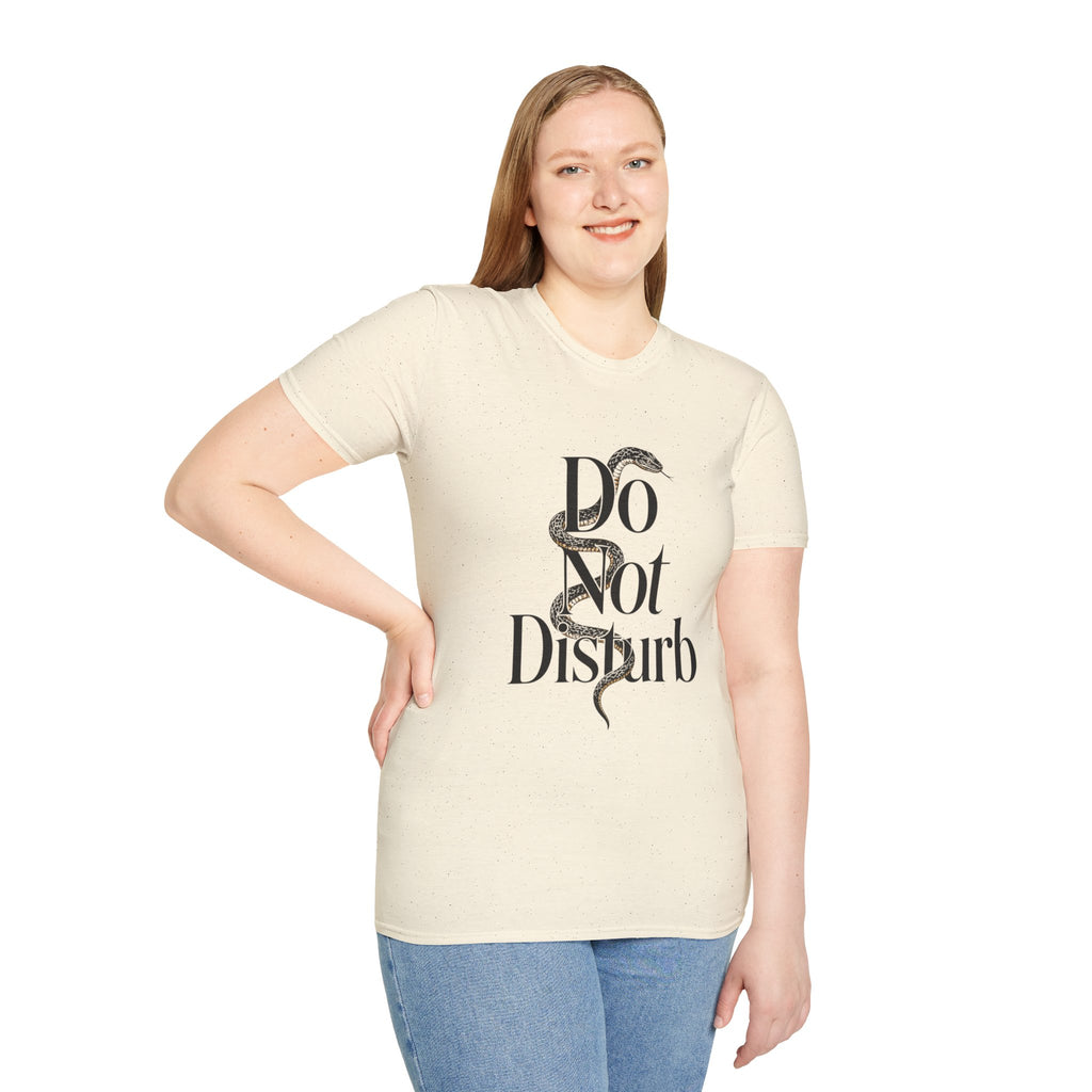 Do Not Disturb Snake T-Shirt — Graphic Relaxed Fit Tee with Serpent Art