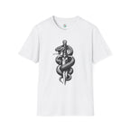 Snake and Dagger T-Shirt — Black Tattoo-Style Serpent Graphic Shirt