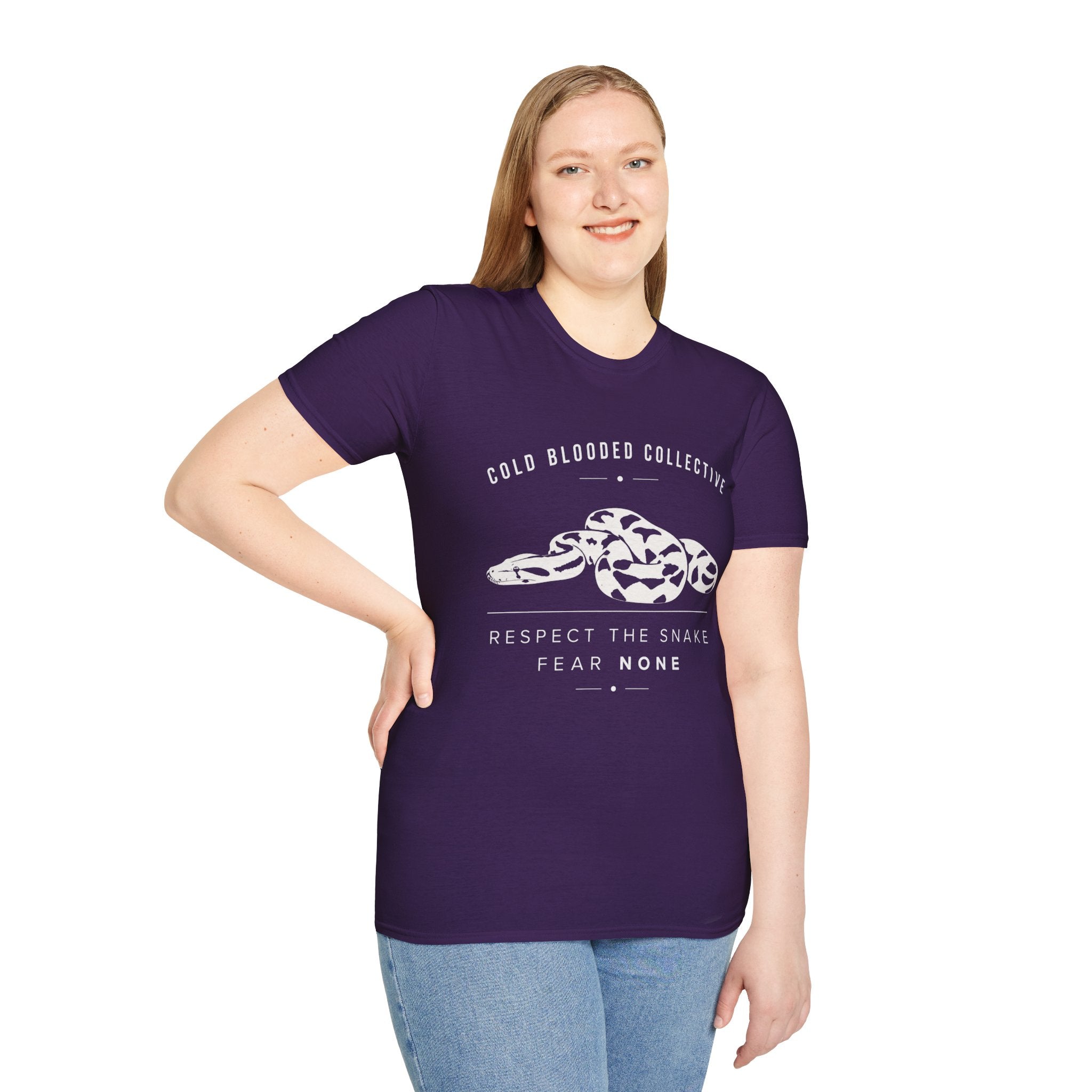Snake Graphic T-Shirt — "Cold Blooded Collective" Respect The Snake Tee